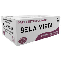 PAPEL HIGIENICO INTERFOLHADO FOLHA DUPLA 20X10CM C/8.000 FLS