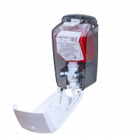 SABONETEIRA MINI ESPUMA P/REFIL BRANCO/FUME