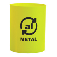 Cesto 14 lts com adesivo -- Cor : Amarelo , Marca : Bralimpia 