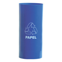 Cesto 23 lts com adesivo -- Cor : Azul , Marca : Bralimpia 