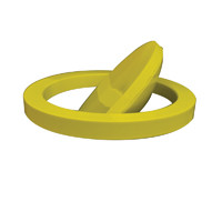 Tampa p/cestos 14 e 23 lts -- tampa : meia lua , Cor : Amarelo 