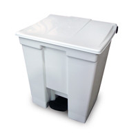 Lixeira de pedal 30 lts -- Cor : Branco , Marca : Bralimpia 