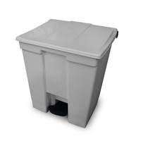 Lixeira de pedal 30 lts -- Cor : Cinza , Marca : Bralimpia 