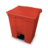 Lixeira de pedal 30 lts -- Cor : Vermelho , Marca : Bralimpia 