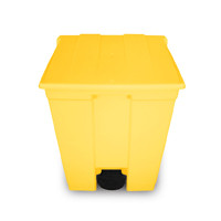 Lixeira com pedal 60 lts -- Cor : Amarelo , Marca : Bralimpia 