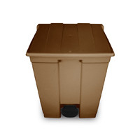 Lixeira com pedal 60 lts -- Cor : Marrom , Marca : Bralimpia 
