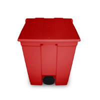 Lixeira com pedal 60 lts -- Cor : Vermelho , Marca : Bralimpia 