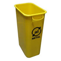 Lixeira 50 lts c/alça -- adesivo : com adesivo , Cor : Amarelo 