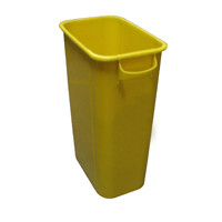 Lixeira 50 lts c/alça -- adesivo : sem adesivo , Cor : Amarelo 