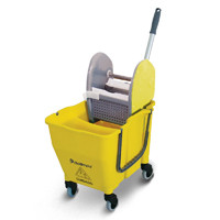 Balde doblô 30lts sem espremedor -- Cor : Amarelo , Marca : Bralimpia 