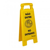 Placa de Sinalização -- Descrição : Não entre , Marca : Bralimpia 