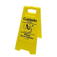 Placa de Sinalização -- Descrição : Risco de queda piso escorregadio , Marca : Bralimpia 